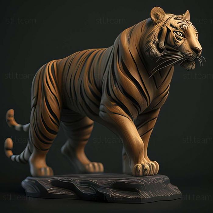 3D модель 3d модель тигра (STL)